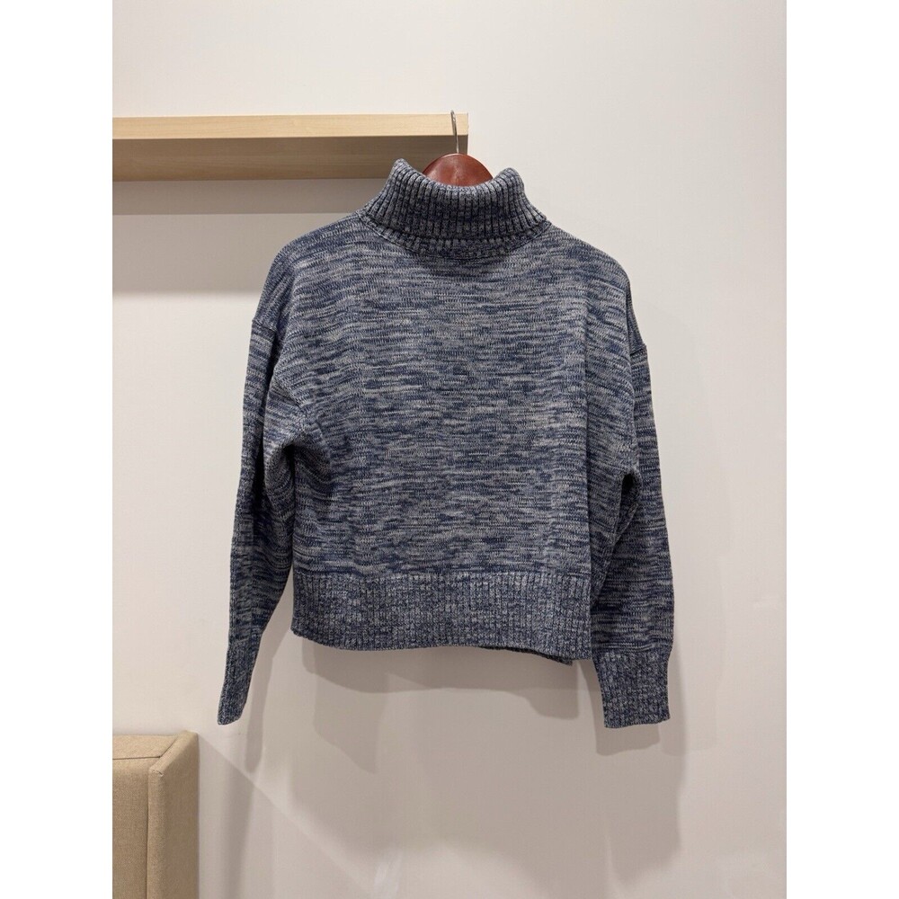 Margaret O'Leary Womens Size Small Kimbra Cotton Gray Cotton Turtleneck Pullover